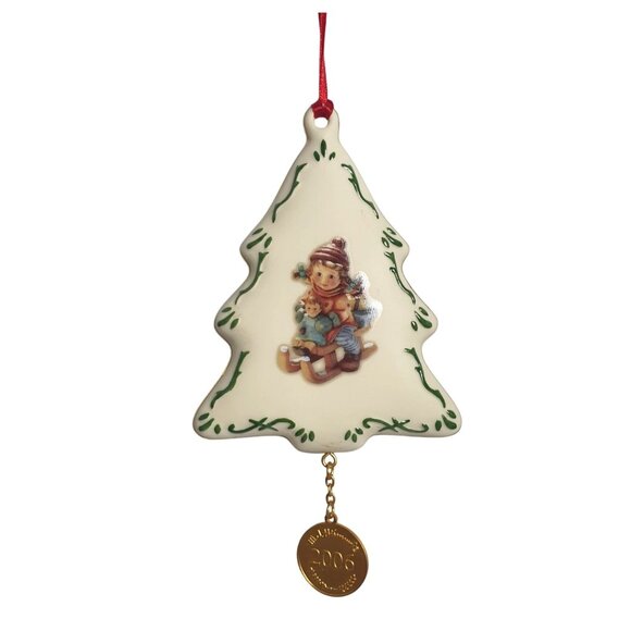 Danbury M.J. Hummel Christmas Ornament Tree 2006 MINT Riding Sleigh '06 Token - Picture 1 of 4